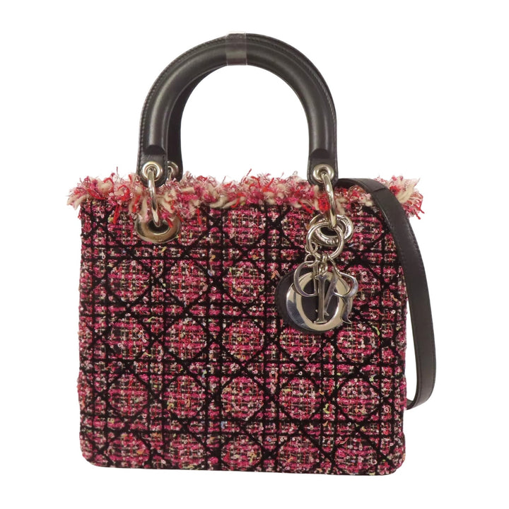 Authentic Christian Dior CD Lady Dior Shoulder Bag 2-Way