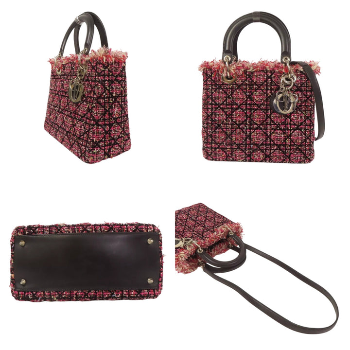 Authentic Christian Dior CD Lady Dior Shoulder Bag 2-Way
